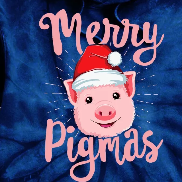 Merry Pigmas Pig Christmas Wo Farmers Love Gift Tie Dye Hoodie