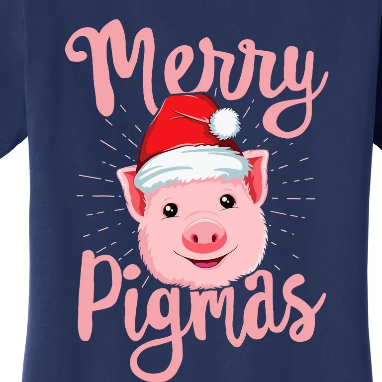 Merry Pigmas Pig Christmas Wo Farmers Love Gift Women's T-Shirt