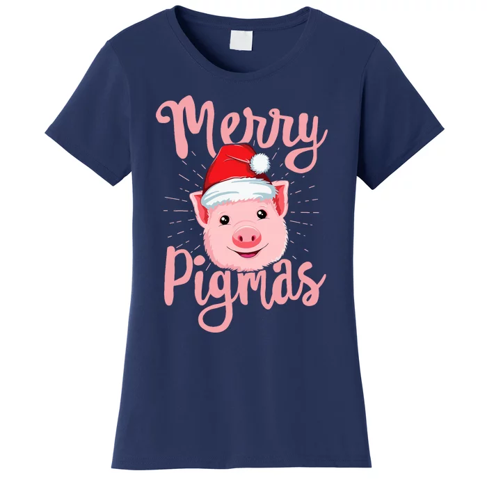 Merry Pigmas Pig Christmas Wo Farmers Love Gift Women's T-Shirt