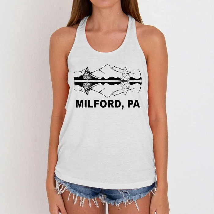 Milford PA Pennsylvania Women's Knotted Racerback Tank