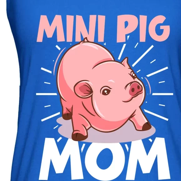 Mini Pig Piglet Swine Farm Animal Piggy Cute Pig Mom Gift Ladies Essential Flowy Tank