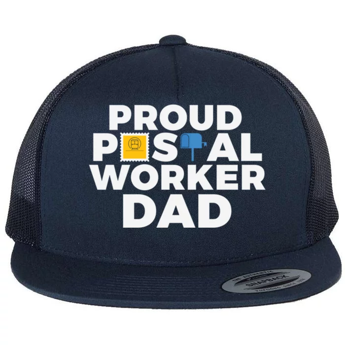 Mail Proud Postal Worker Dad Gift Flat Bill Trucker Hat