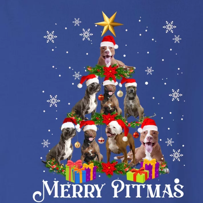 Merry Pitmas Pitbull Dog Ugly Christmas Sweater Tree Dogs Cute Gift Toddler Long Sleeve Shirt