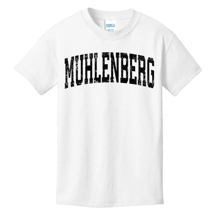 Muhlenberg Pennsylvania PA Vintage Athletic Sports Black Des Kids T-Shirt