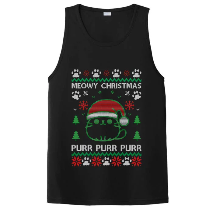 Meowy Purr Purr Purr Ugly Christmas Performance Tank