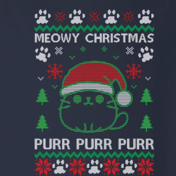 Meowy Purr Purr Purr Ugly Christmas Toddler Long Sleeve Shirt