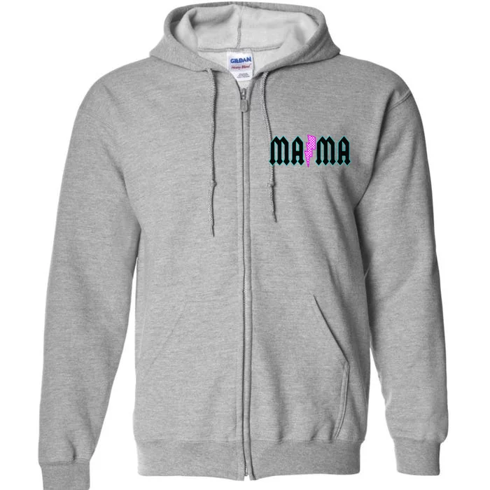 Mama Pocket Print The Motherhood Gets It All Done Full Zip Hoodie