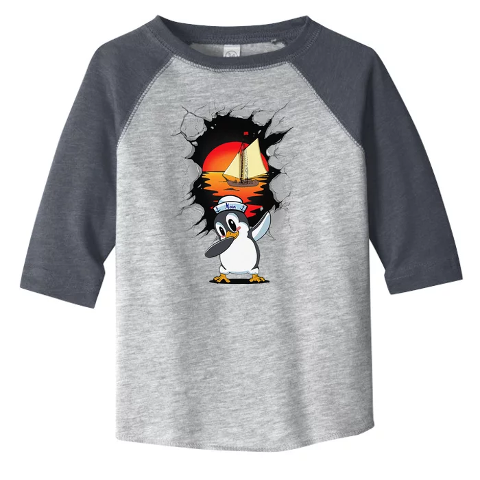 Maritime Penguin Penguins Children Children Sailor Toddler Fine Jersey T-Shirt