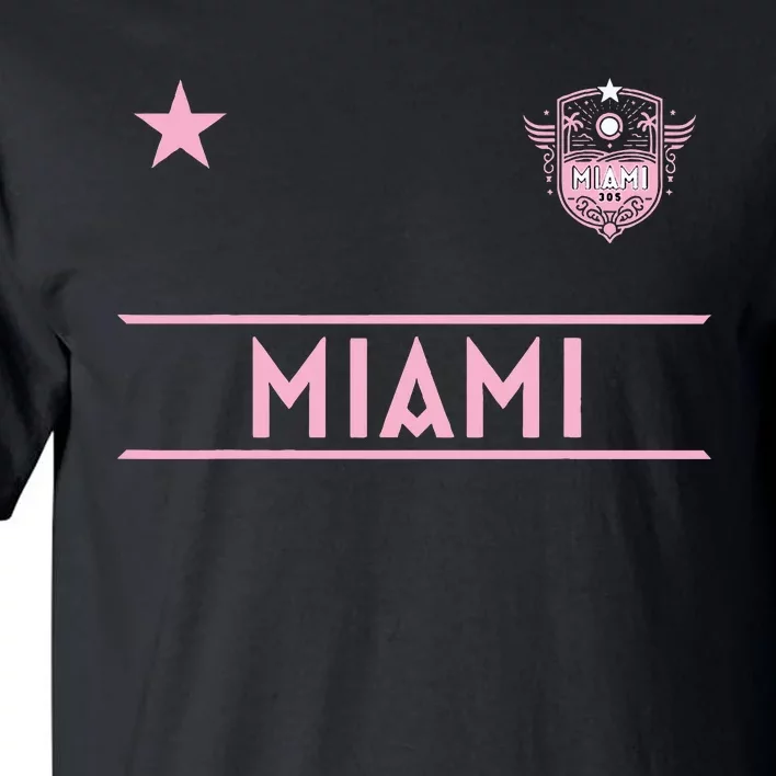 Miami Pink Palm Designer Badge Tall T-Shirt