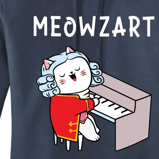 Meowzart Piano Player Pianist Classical Music Lover Women's Pullover Hoodie