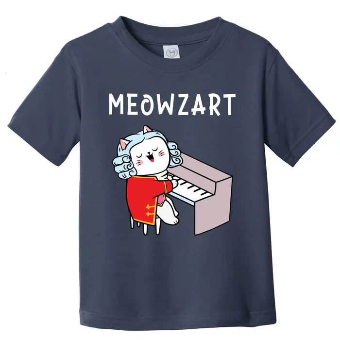 Meowzart Piano Player Pianist Classical Music Lover Toddler T-Shirt