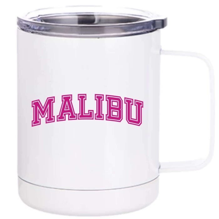 Malibu Pink Retro Front & Back 12oz Stainless Steel Tumbler Cup