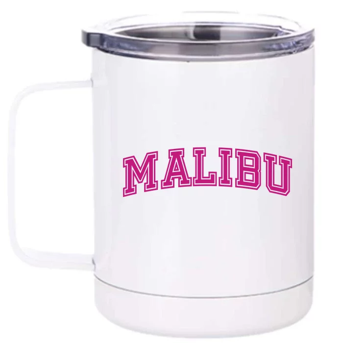 Malibu Pink Retro Front & Back 12oz Stainless Steel Tumbler Cup