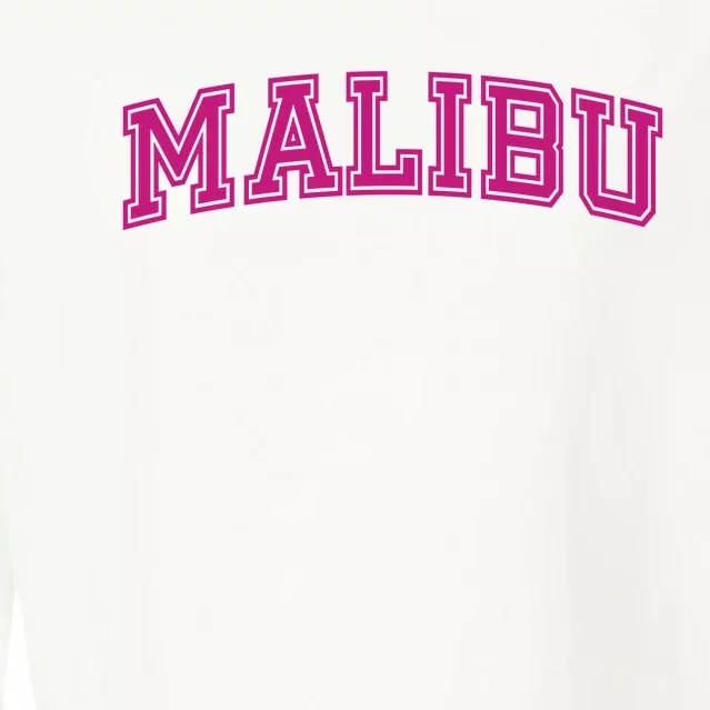 Malibu Pink Retro Cropped Pullover Crew