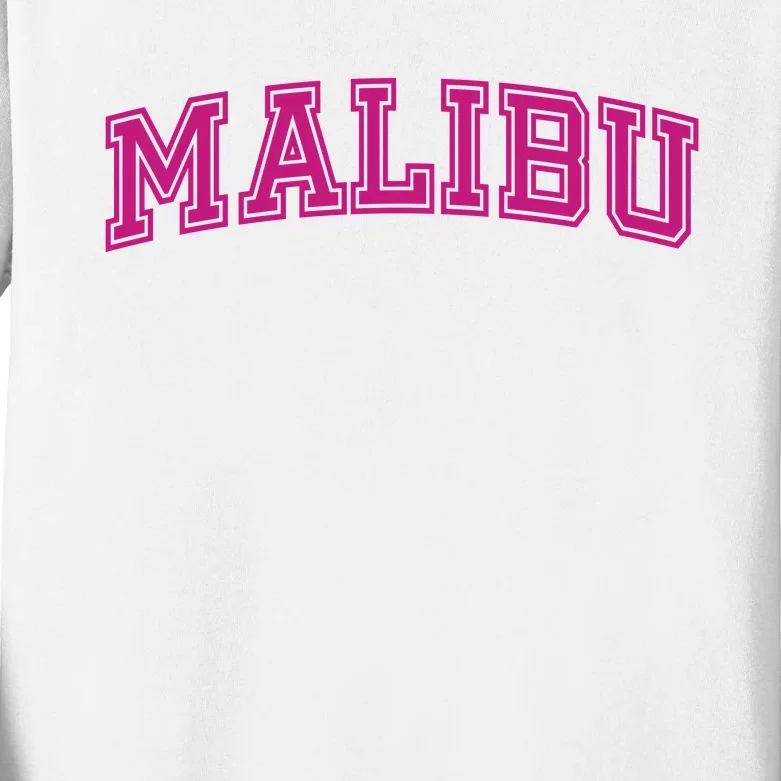 Malibu Pink Retro Kids Long Sleeve Shirt