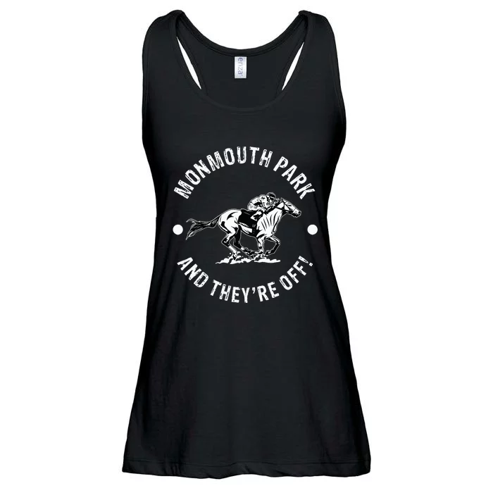 Monmouth Park Racetrack Horse Racing Fan Equestrian Nj Derby Ladies Essential Flowy Tank