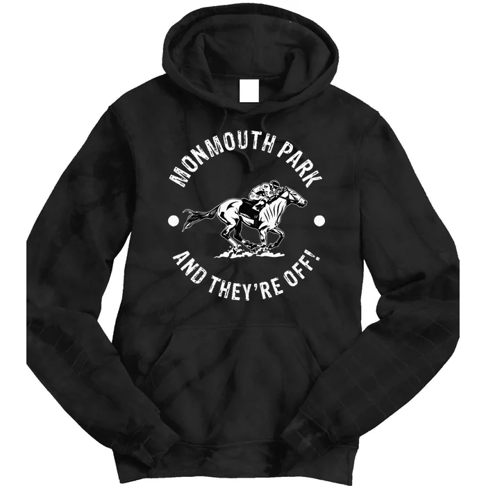 Monmouth Park Racetrack Horse Racing Fan Equestrian Nj Derby Tie Dye Hoodie