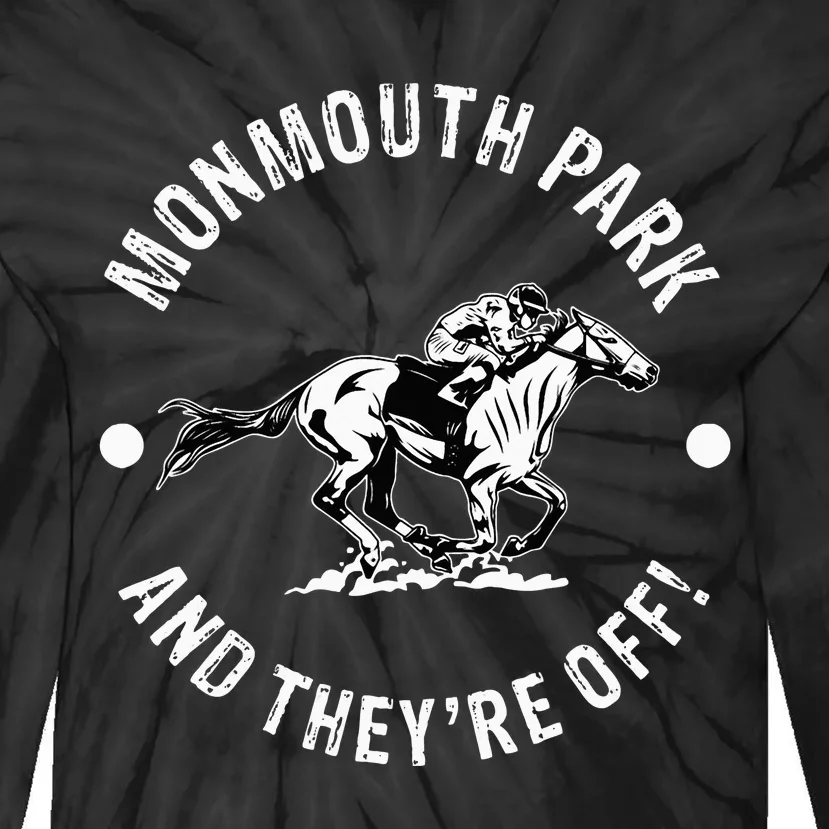 Monmouth Park Racetrack Horse Racing Fan Equestrian Nj Derby Tie-Dye Long Sleeve Shirt