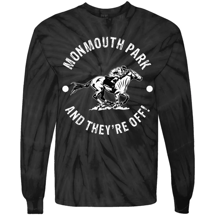 Monmouth Park Racetrack Horse Racing Fan Equestrian Nj Derby Tie-Dye Long Sleeve Shirt