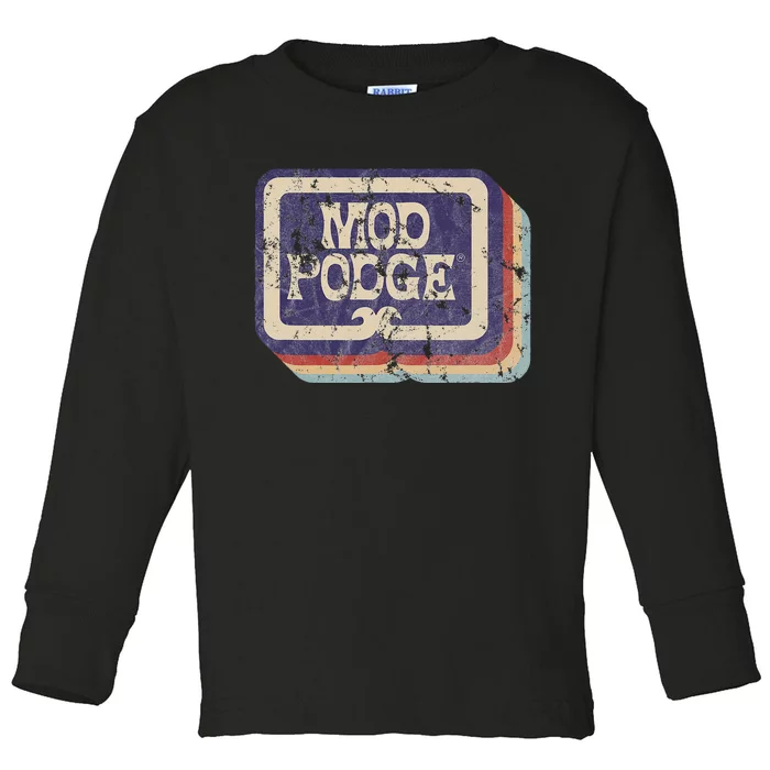 Mod Podge Retro Logo Toddler Long Sleeve Shirt