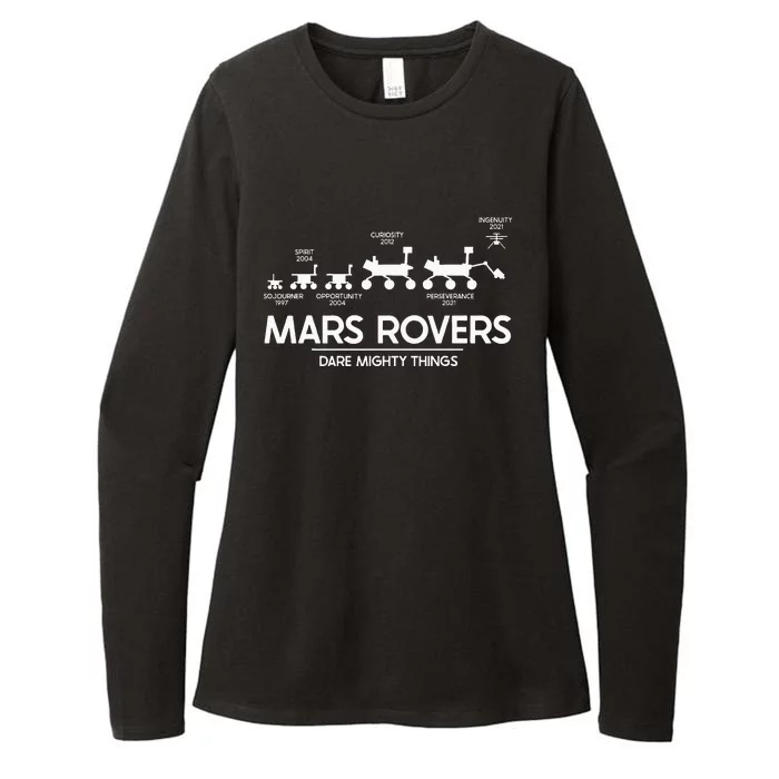 Mars Perseverance Rover Dare Mighty Things Landing Timeline Womens CVC Long Sleeve Shirt