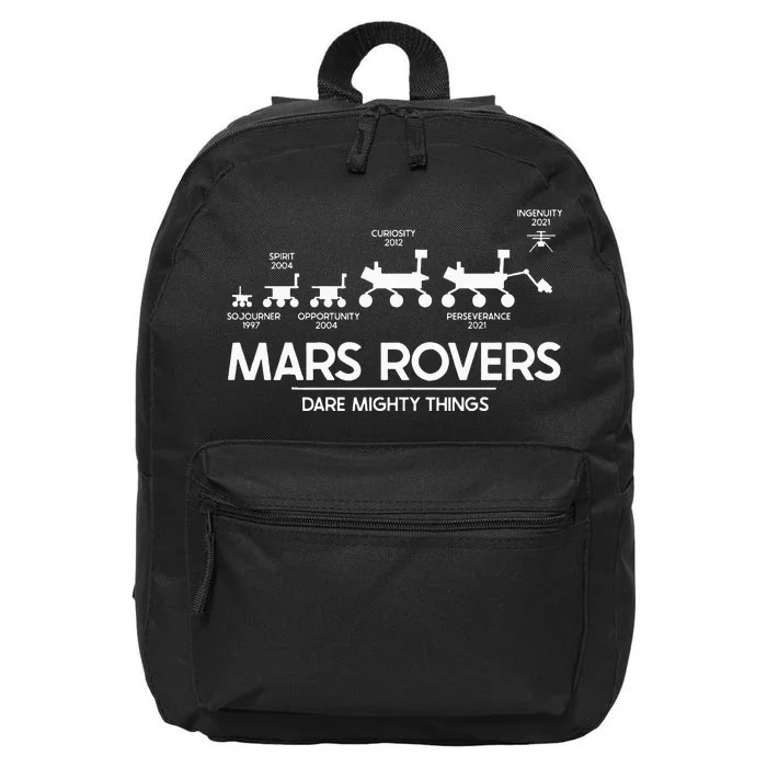 Mars Perseverance Rover Dare Mighty Things Landing Timeline 16 in Basic Backpack