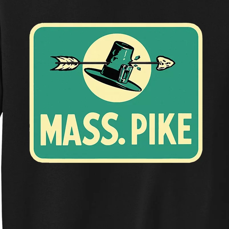 Mass Pike Road Sign Massachusetts Turnpike Route 90 Sweatshirt