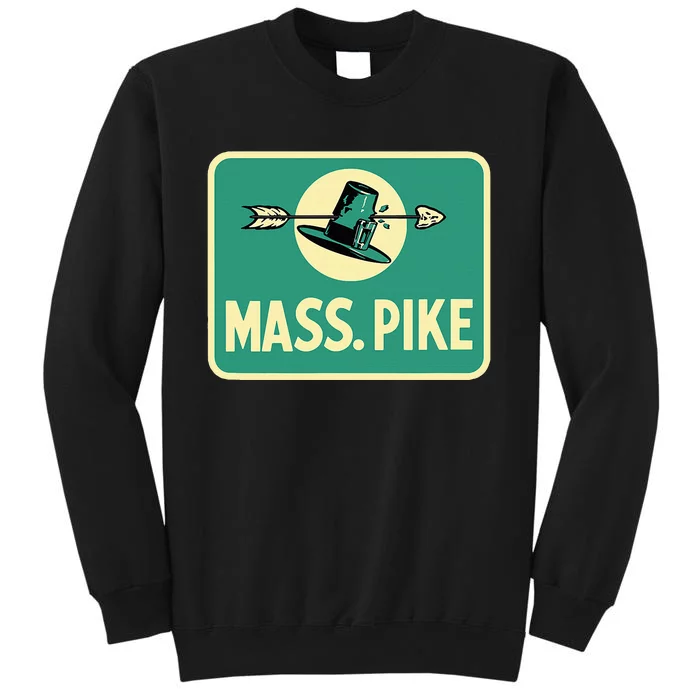 Mass Pike Road Sign Massachusetts Turnpike Route 90 Sweatshirt