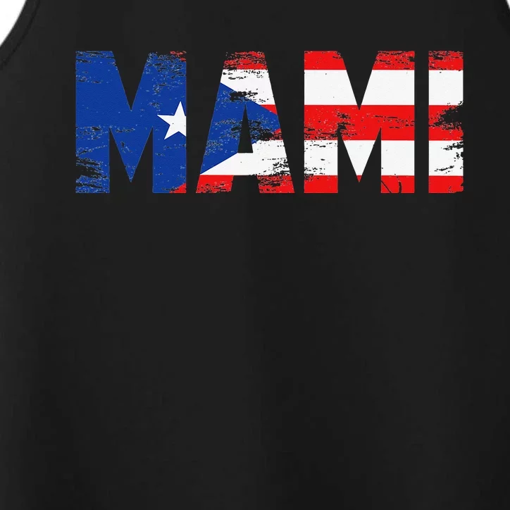 Mami Puerto Rico Flag Pride Mothers Day Puerto Rican Performance Tank