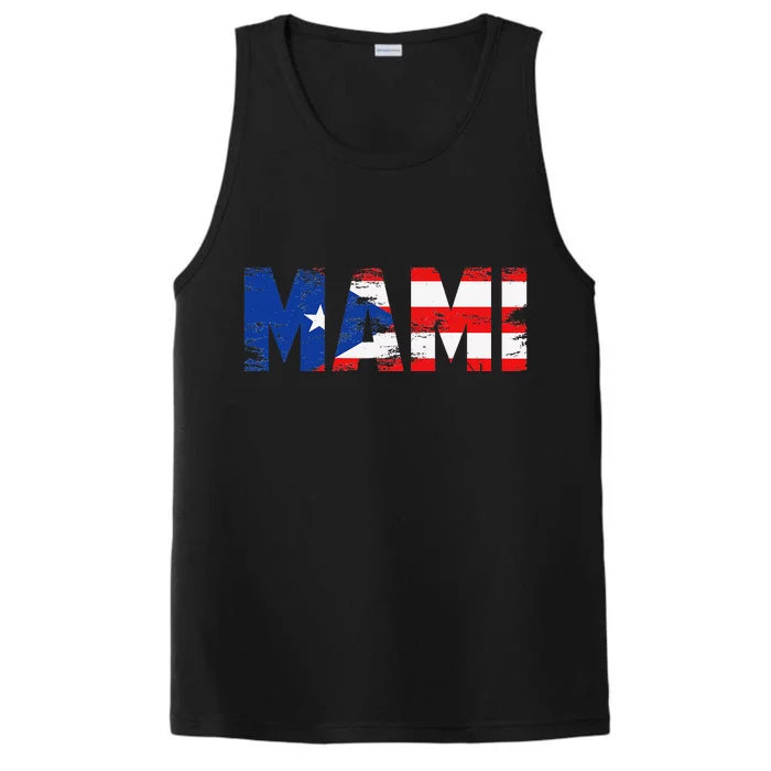 Mami Puerto Rico Flag Pride Mothers Day Puerto Rican Performance Tank