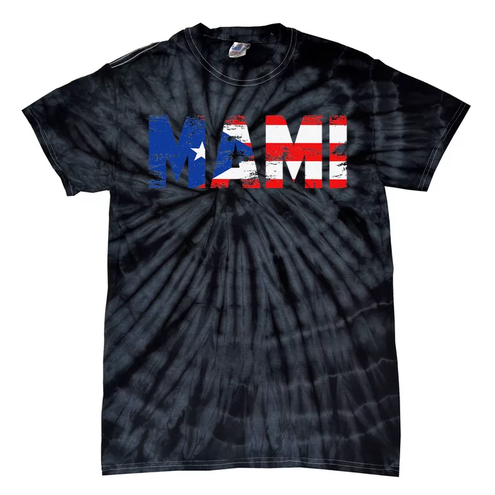 Mami Puerto Rico Flag Pride Mothers Day Puerto Rican Tie-Dye T-Shirt