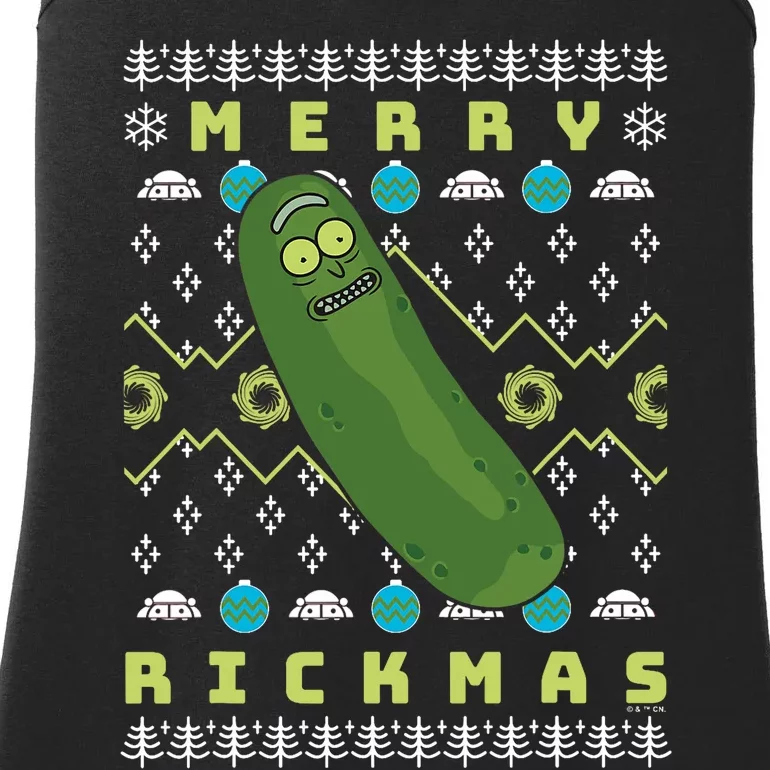 Merry Pickle Rickmas Ugly Christmas Ladies Essential Tank