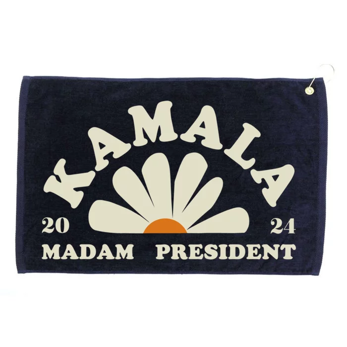 Madam President Retro Daisy Election Funny Gift Grommeted Golf Towel