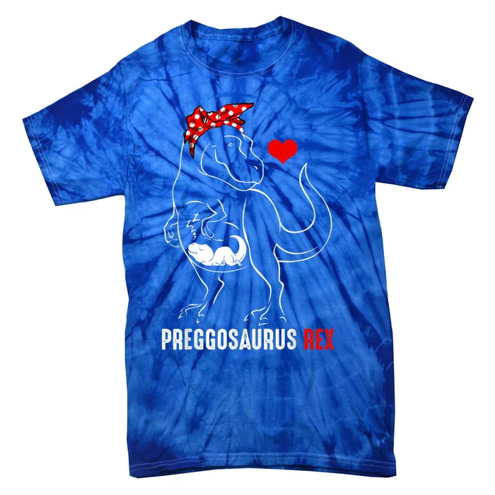 Mamasaurus Pregosaurus Rex Funny Pregnancy Have Gift Tie-Dye T-Shirt