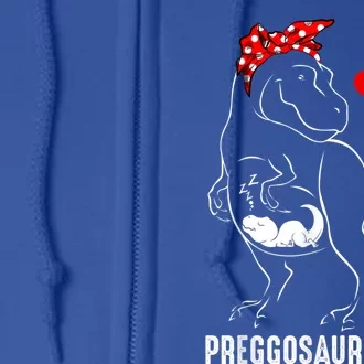 Mamasaurus Pregosaurus Rex Funny Pregnancy Have Gift Full Zip Hoodie