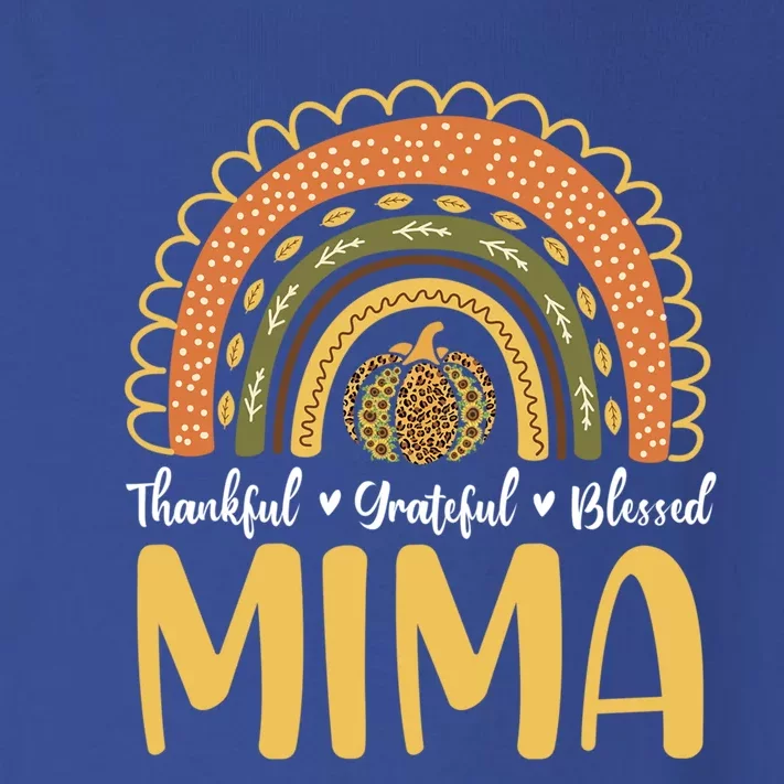 Mima Pumpkin Rainbow Sunflower Thankful Grateful Blessed Gift Toddler Long Sleeve Shirt