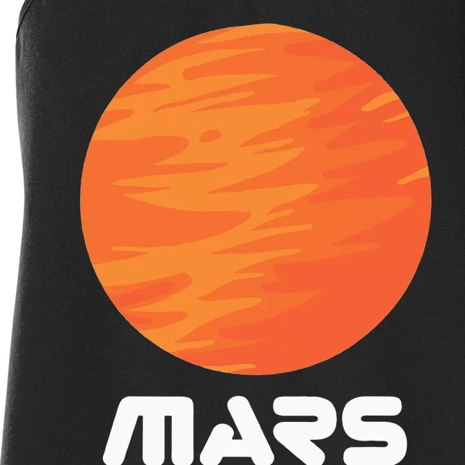 Mars Planet Red Planet Astronaut Space Lover Women's Racerback Tank