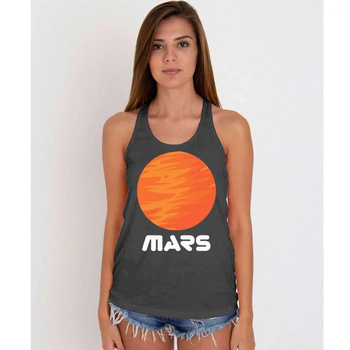 Mars Planet Red Planet Astronaut Space Lover Women's Knotted Racerback Tank