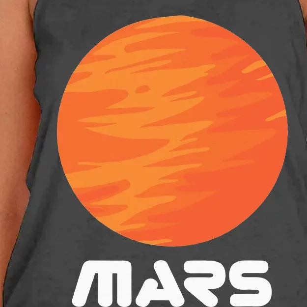 Mars Planet Red Planet Astronaut Space Lover Women's Knotted Racerback Tank