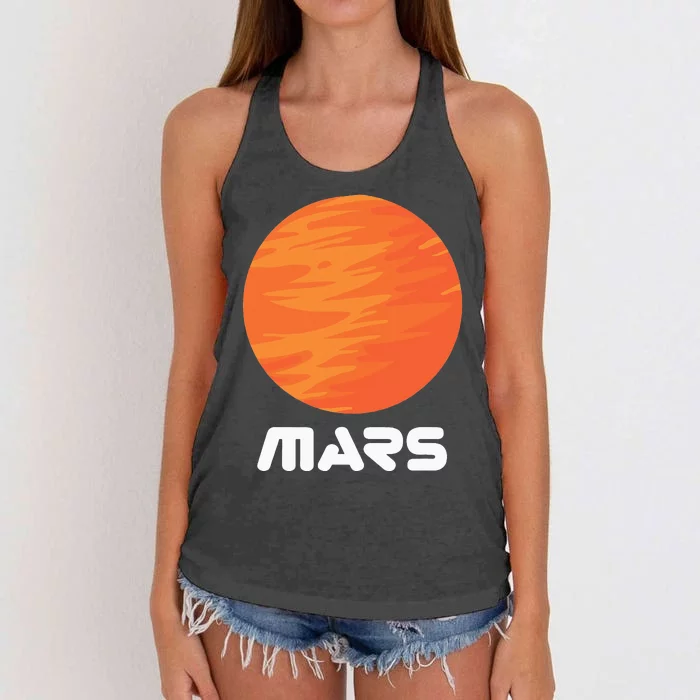 Mars Planet Red Planet Astronaut Space Lover Women's Knotted Racerback Tank