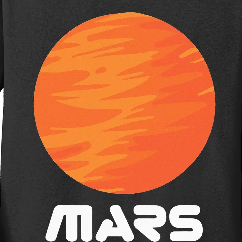 Mars Planet Red Planet Astronaut Space Lover Kids Long Sleeve Shirt