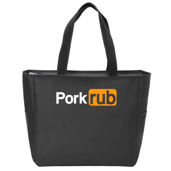 Mens Pork Rub TShirt | Funny BBQ Shirt | Barbecue TShirt Zip Tote Bag