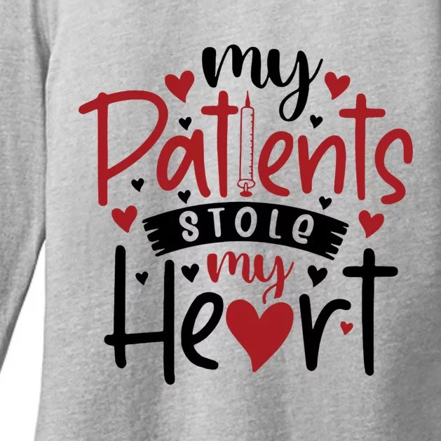 My Patients Stole My Heart Gift Nurse Gift Womens CVC Long Sleeve Shirt