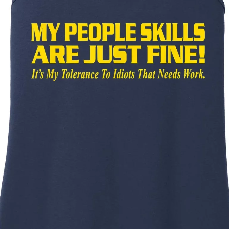 My People Skills Are Just Fine Funny Sarcastic Funny Saying Ladies Essential Tank