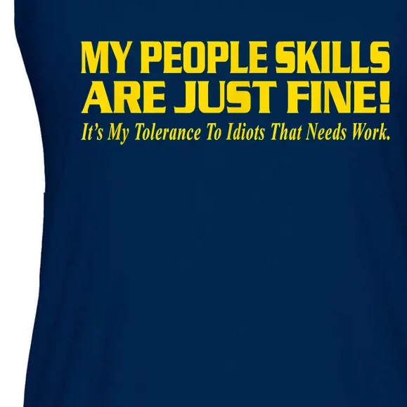 My People Skills Are Just Fine Funny Sarcastic Funny Saying Ladies Essential Flowy Tank