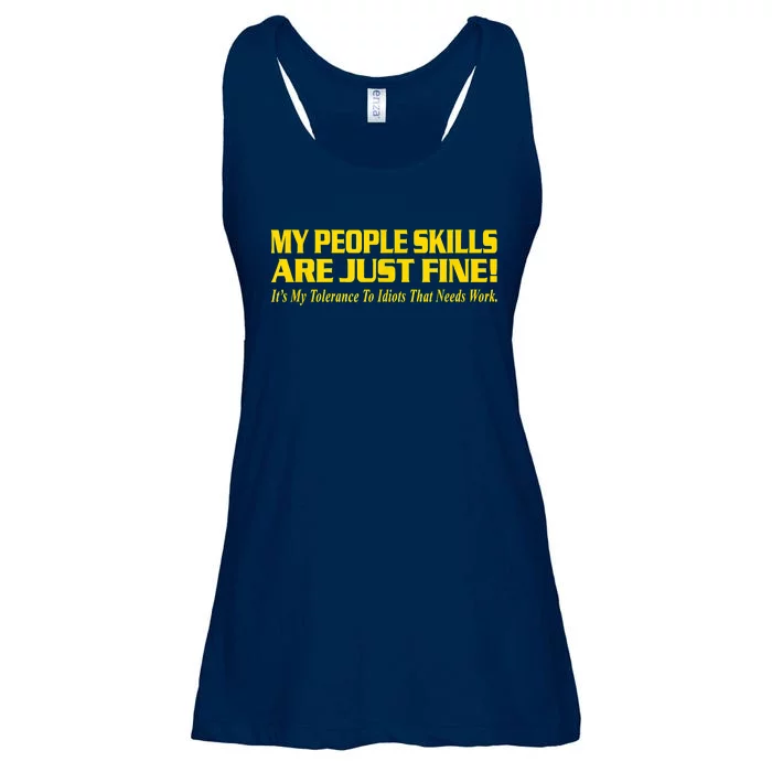 My People Skills Are Just Fine Funny Sarcastic Funny Saying Ladies Essential Flowy Tank