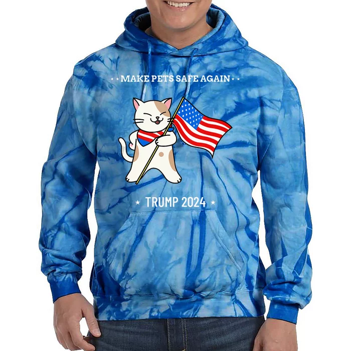 Make Pets Safe Again Patriotic Cat Tie Dye Hoodie