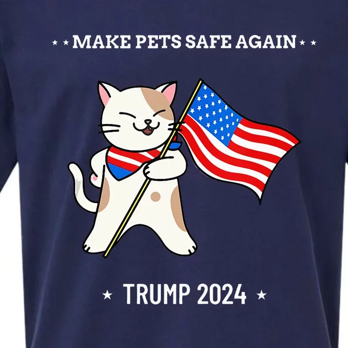 Make Pets Safe Again Patriotic Cat Sueded Cloud Jersey T-Shirt