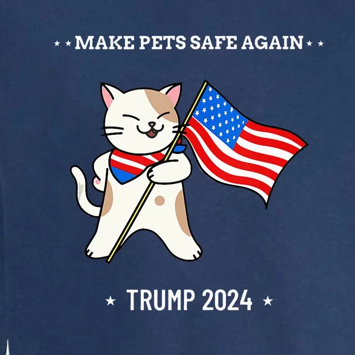 Make Pets Safe Again Patriotic Cat Garment-Dyed Sweatshirt