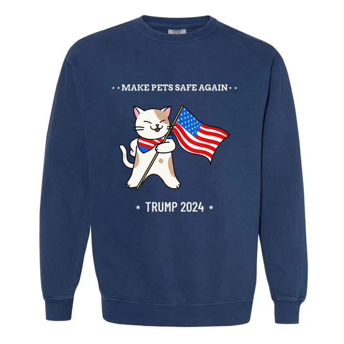 Make Pets Safe Again Patriotic Cat Garment-Dyed Sweatshirt